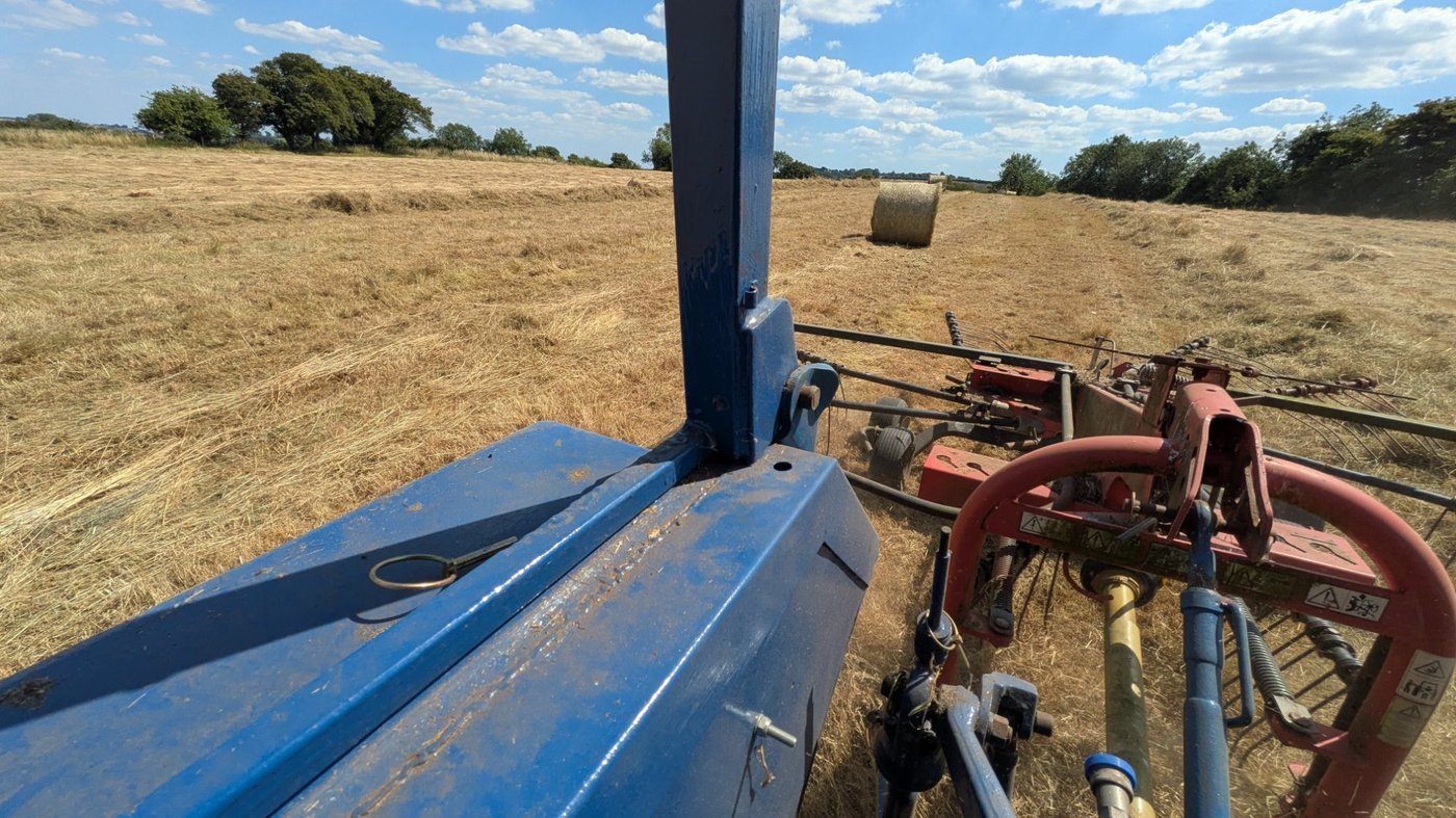 Tractor in field from cab